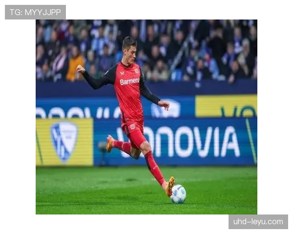 勒沃库森前锋在完成帽子戏法后,向看台上因病缺席整个赛季的队友致敬 勒沃库森前锋在完成帽子戏法后,向看台上因病缺席整个赛季的队友致敬